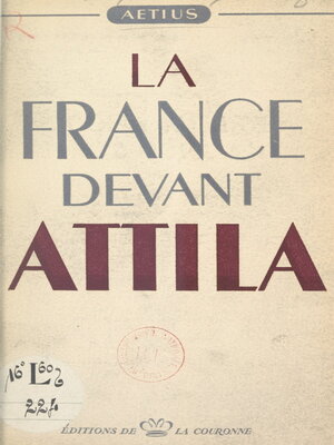 cover image of La France devant Attila